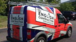 The English Contractor commercial van wrap