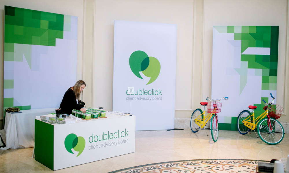 Doubleclick Client Advisory board retractable banners and tables