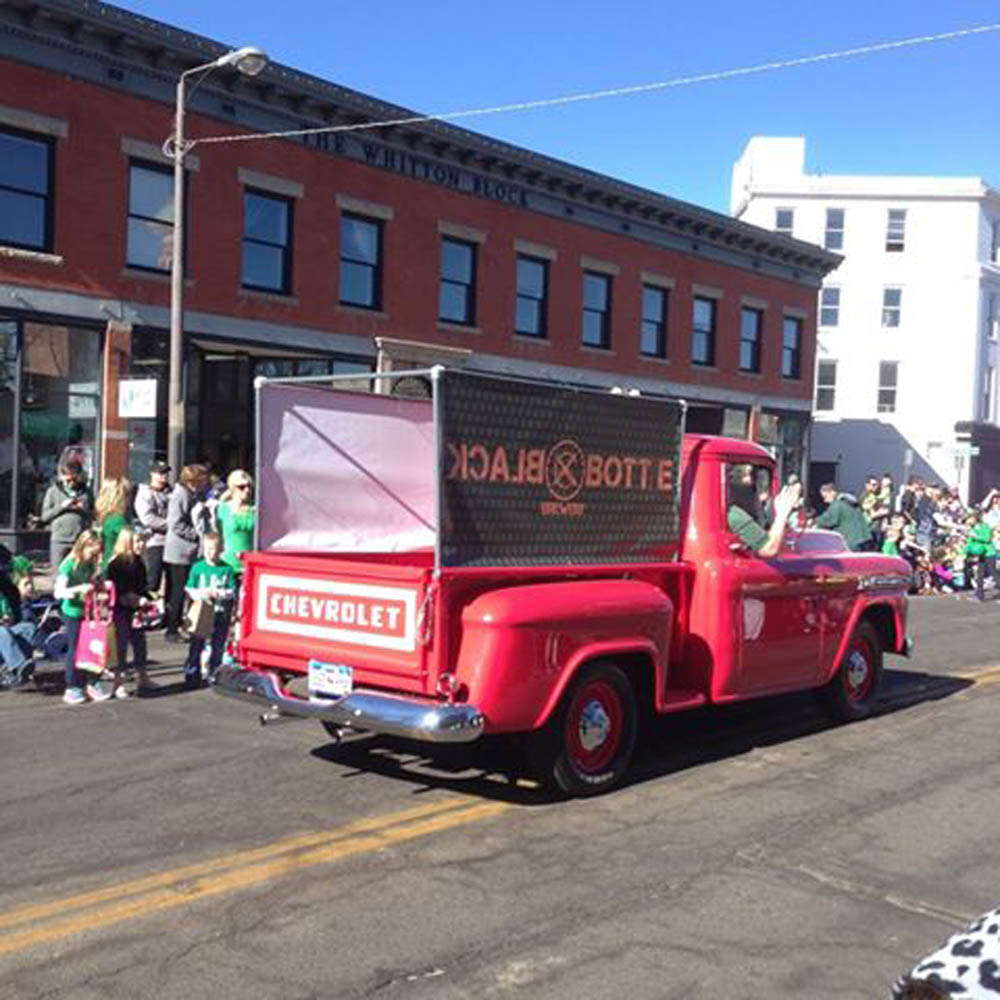 Truck banner for a parade