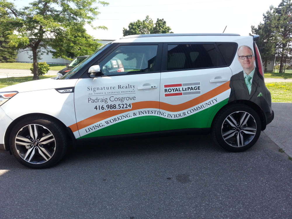 Signature Realty Padraig Cosgrove vehicle wrap