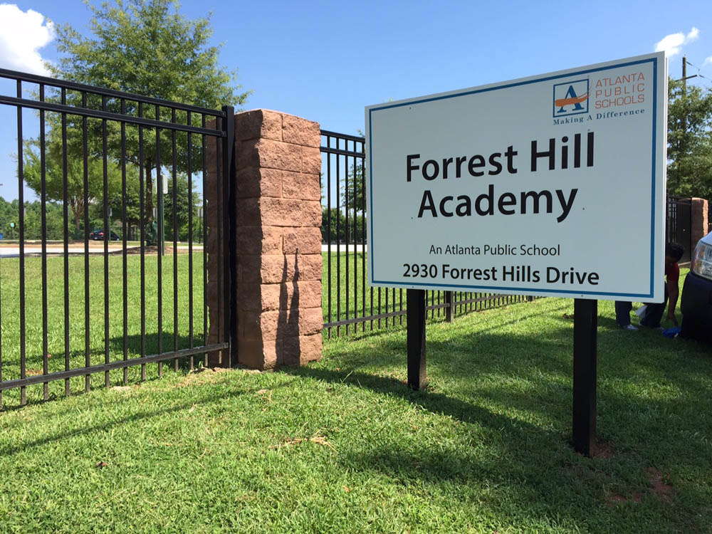 Forrest Hill Academy outdoor signage