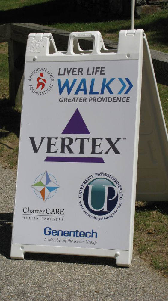 Vertex Liver Life Walk directional signage