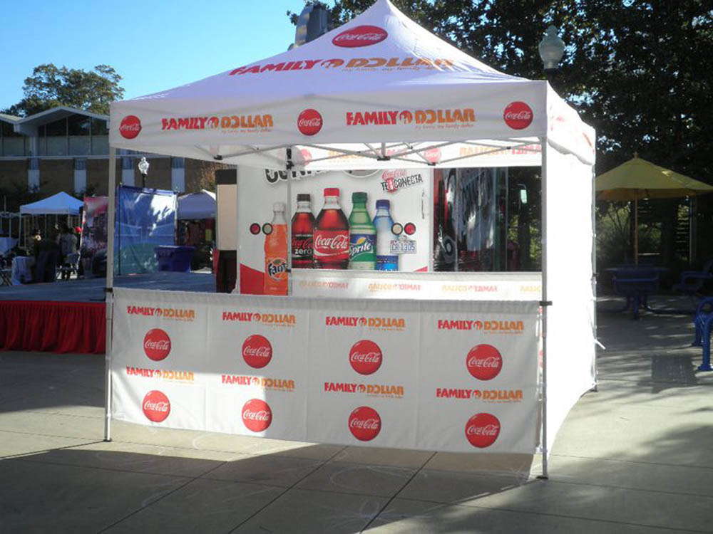 Family Dollar and Coca Cola event tent