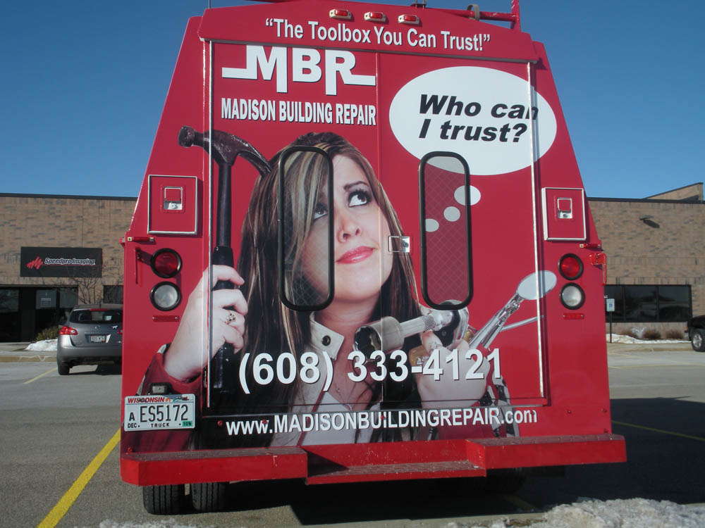 MBR truck wrap rear view