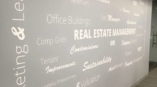 Real estate management wall signage