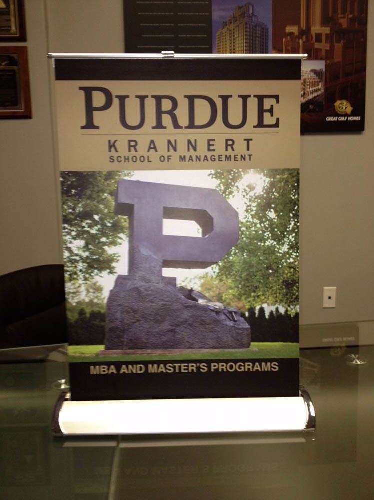 Purdue Krannert School of Management retractable banner