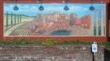 Outdoor restaurant mural