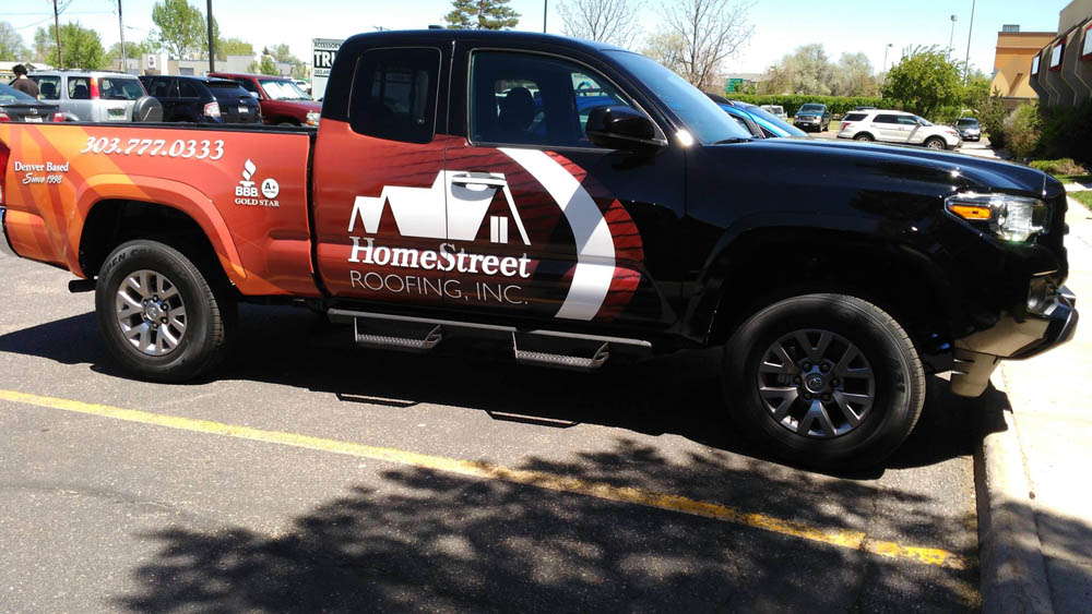 HomeStreet Roofing Inc. truck wrap