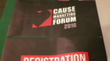 Cause Marketing Forum signage