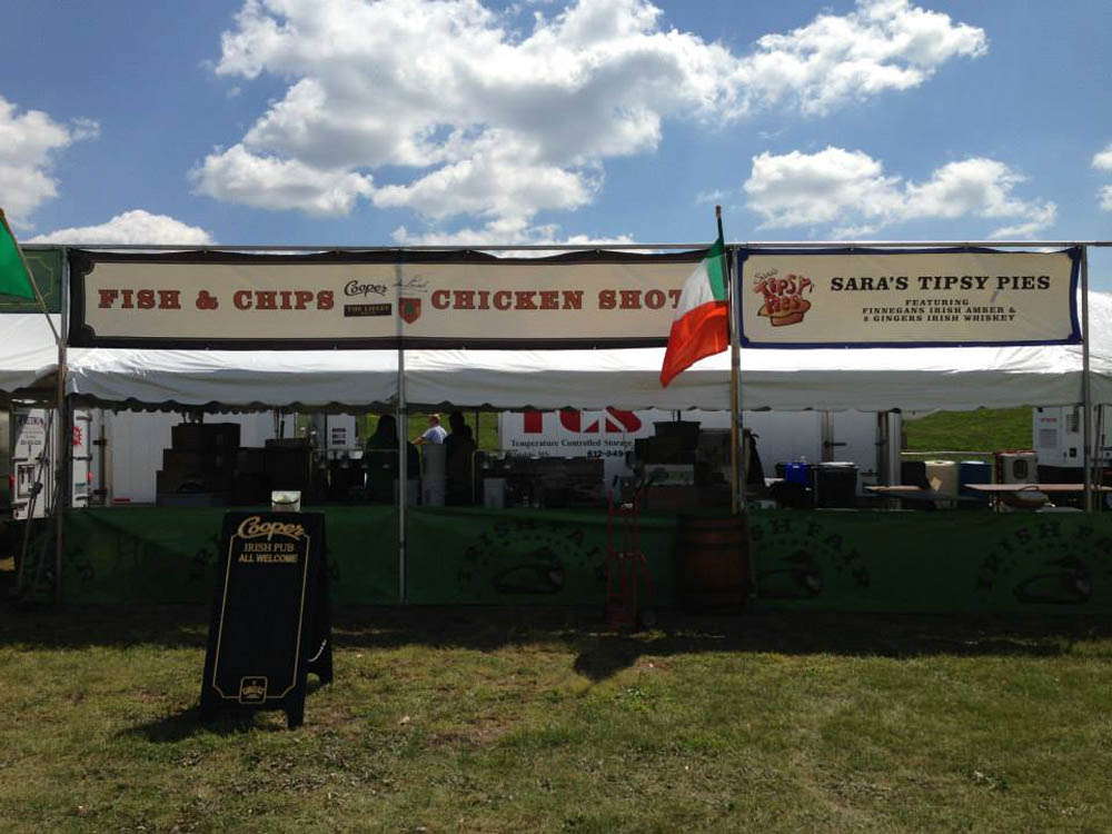 Food signs at a fair