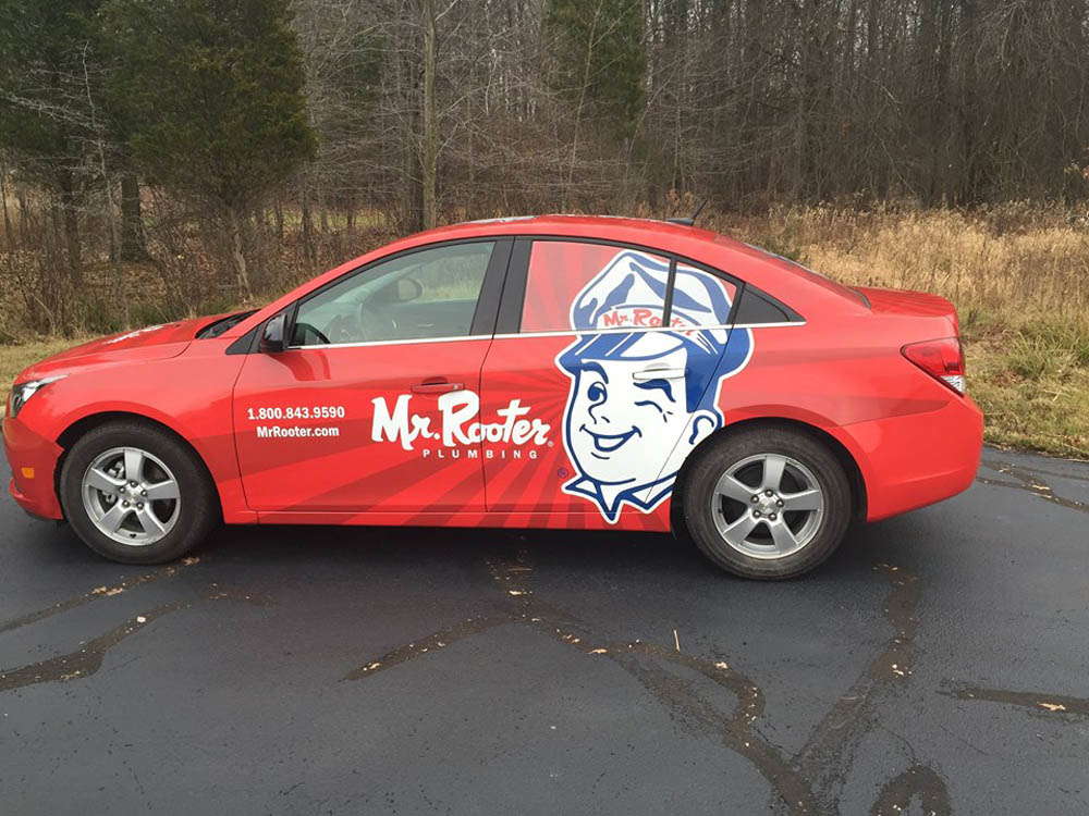 Mr Rooter Plumbing car wrap