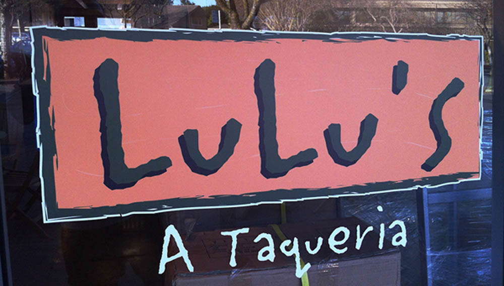 Restaurant window decal - LuLu's