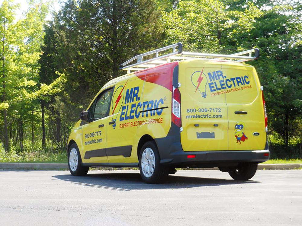 Mr Electric graphic van wrap