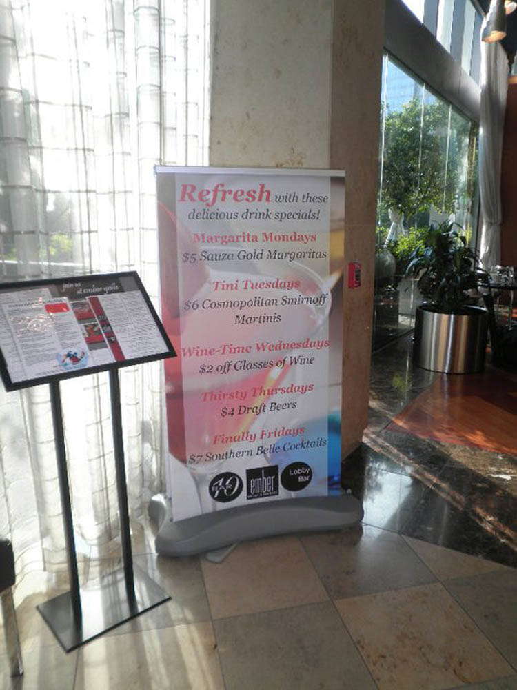 Restaurant specials retractable banner