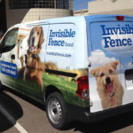 invisible fence van decal advertisement