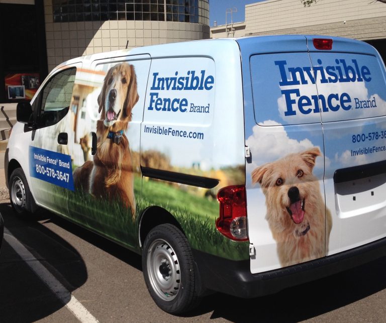 Invisible Fence vehicle wrap enlarged