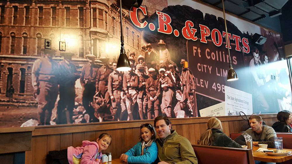 C.B. & Potts restaurant wall mural