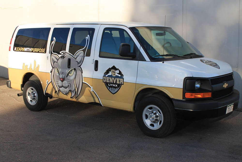 Denver Lynx graphic van wrap