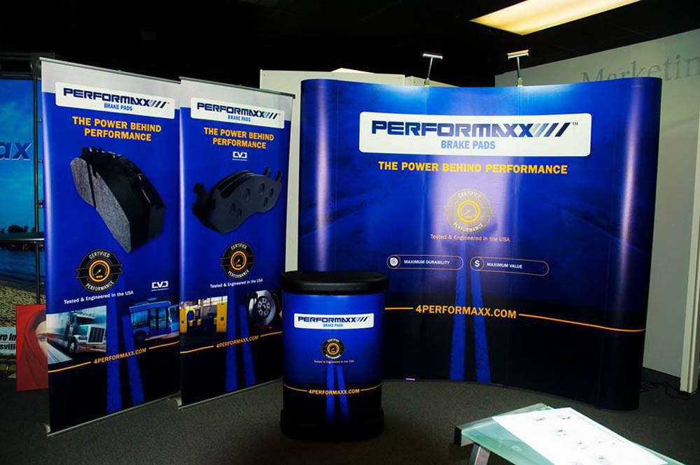 Performaxx brake pads trade show display