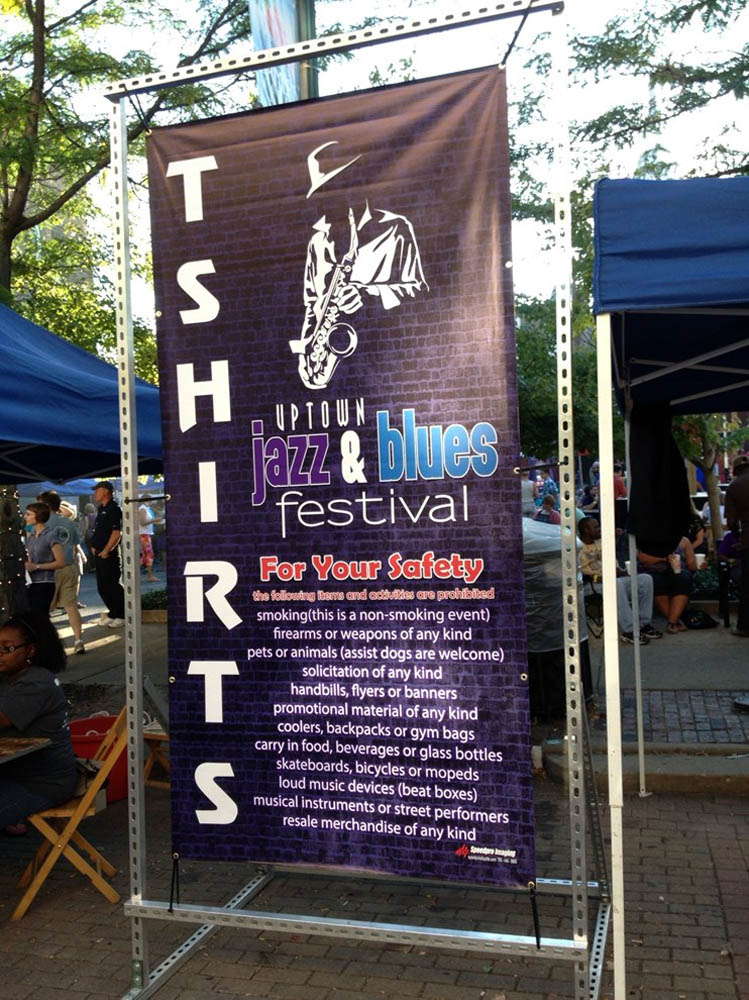 Uptown Jazz & Blues Festival sign