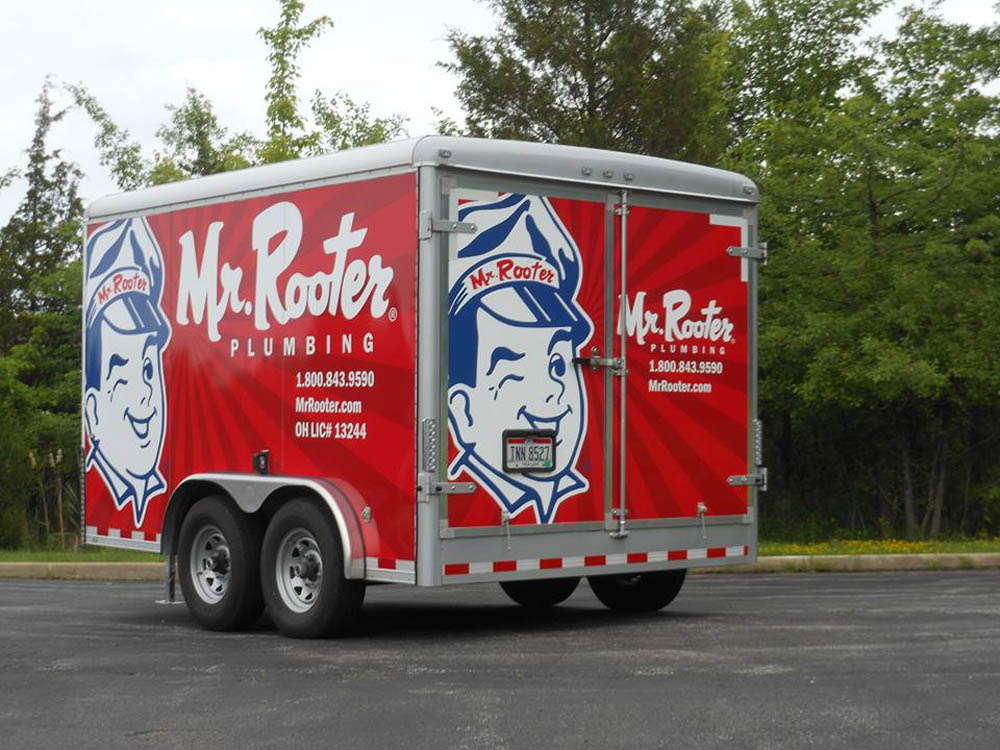 Mr Rooter Plumbing trailer wrap