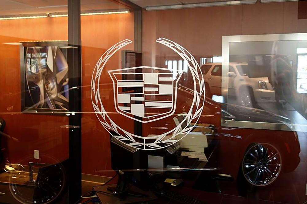 Cadillac window logo