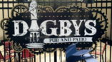 Dagby's Pub and Patio logo on gate