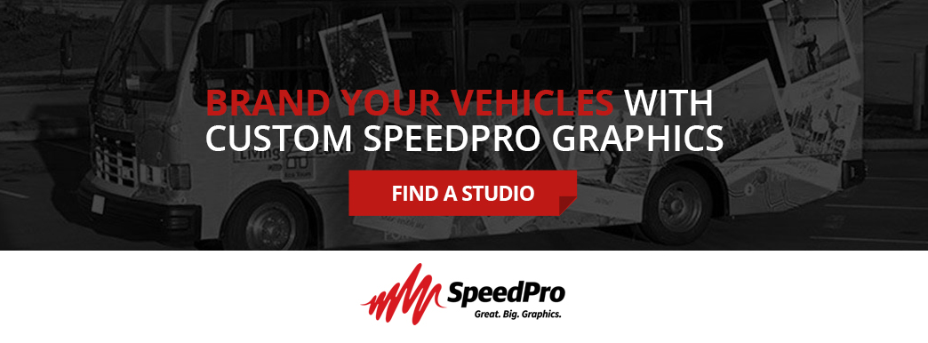 Contact SpeedPro to brand your vehicles with custom graphics.