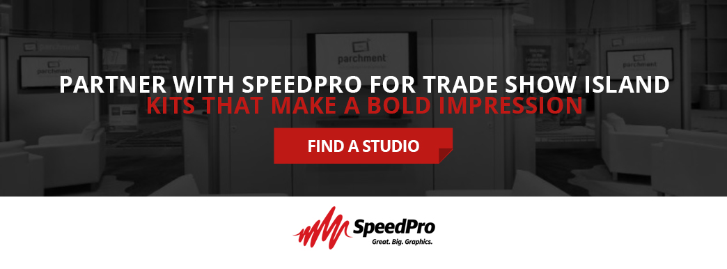 Partner with SpeedPro for Trade Show Island Kits That Make a Bold Impression