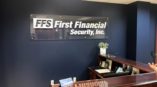 First Financial Security, Inc. acrylic sign