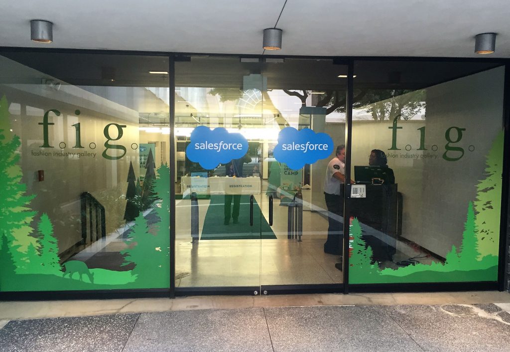 Salesforce window and door graphics