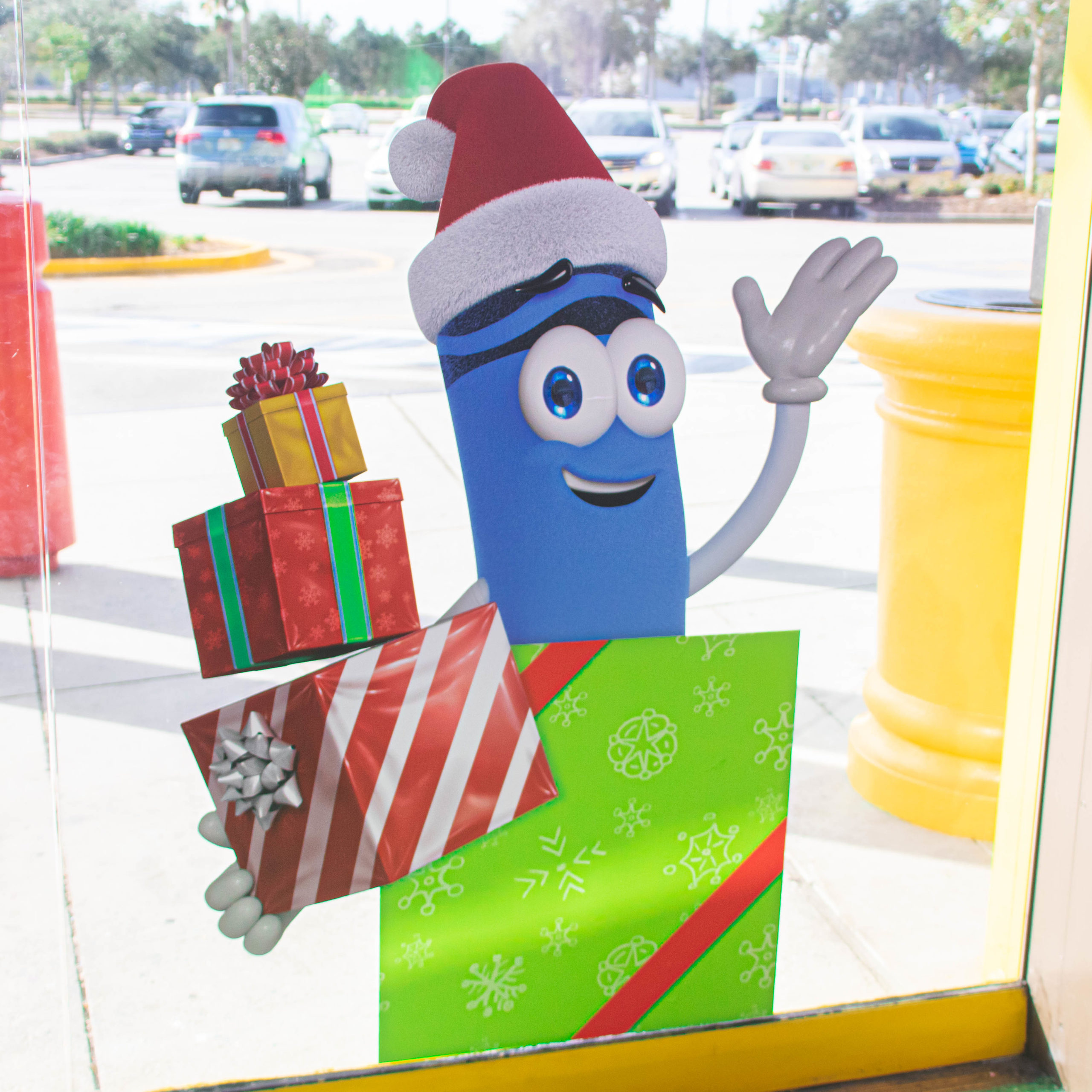 Crayola presents window graphic