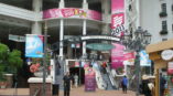 Delta island Convention Center with banners and signage