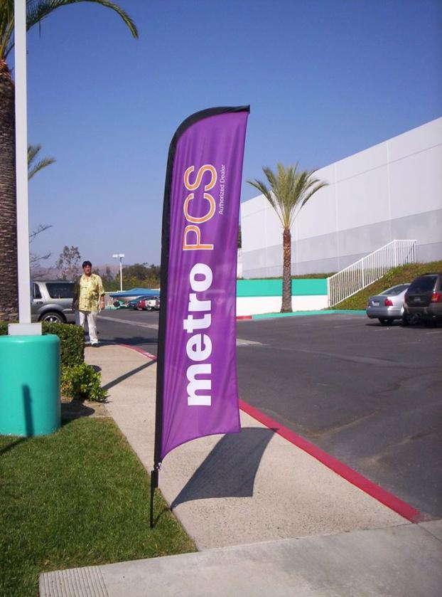 Metro PCS purple flag banner