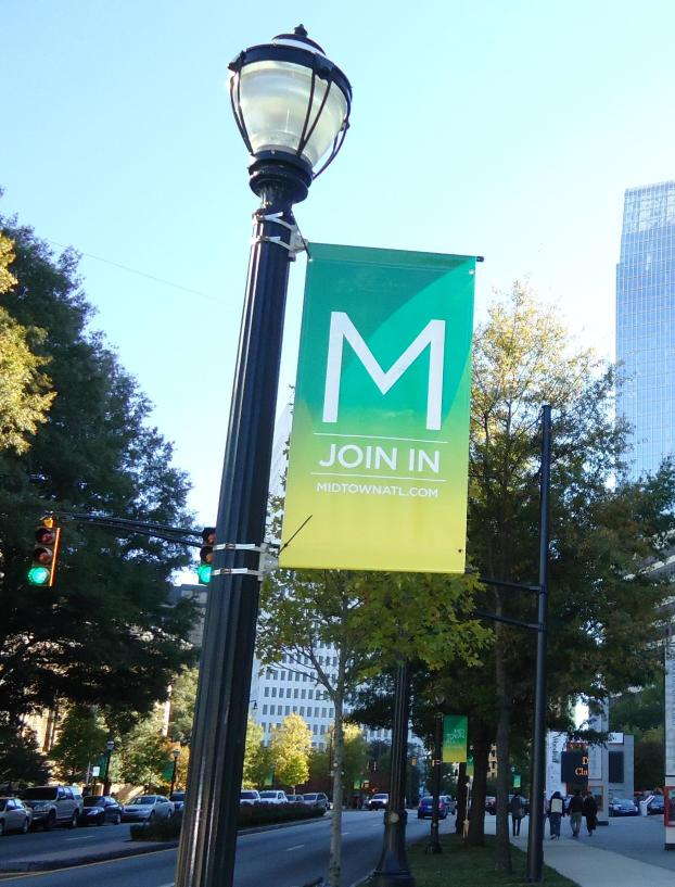 Midtown ATL join in banner on light post