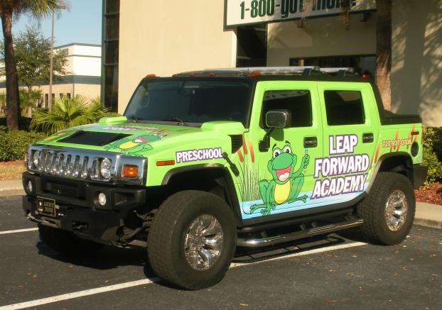 Leap Forward Academy Hummer wrap