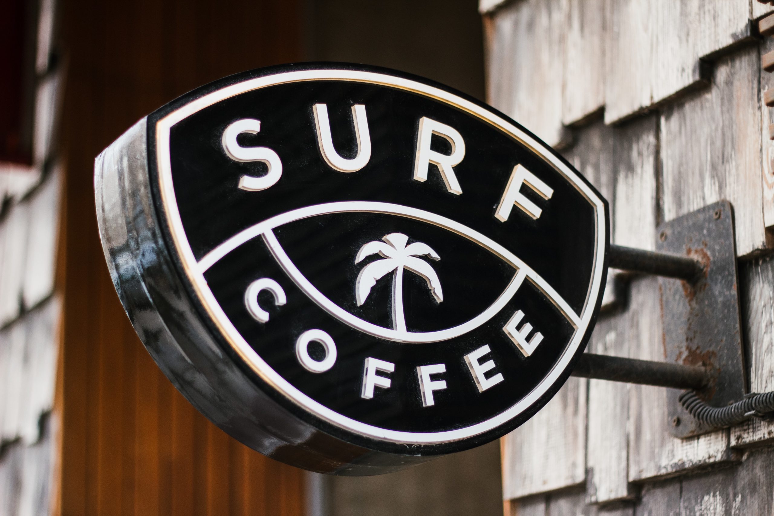 Surf Coffee sign