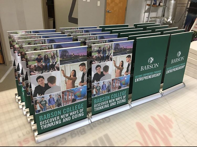 Babson College tabletop displays