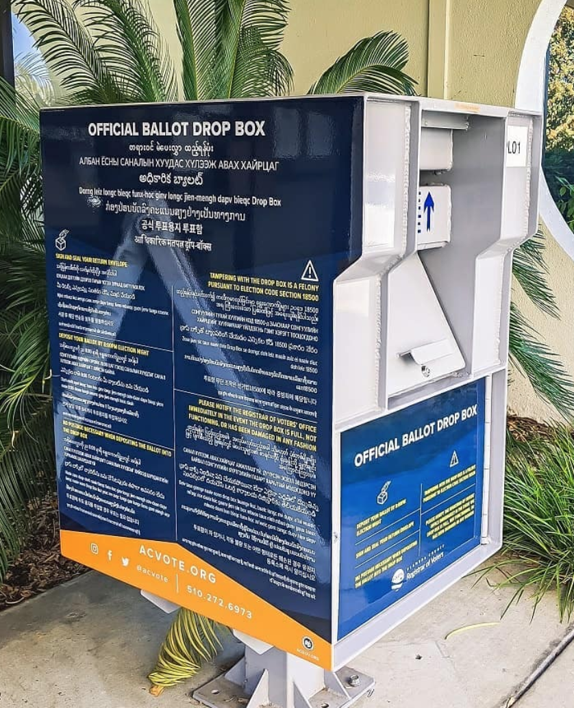 Ballot drop box wrap